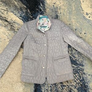 BASLER JACKET REVERSIBLE QUILTED LIGHTWEIGHT Gray And Floral Size 38